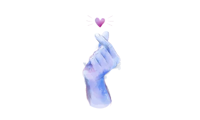A hand making a small heart with its fingers.